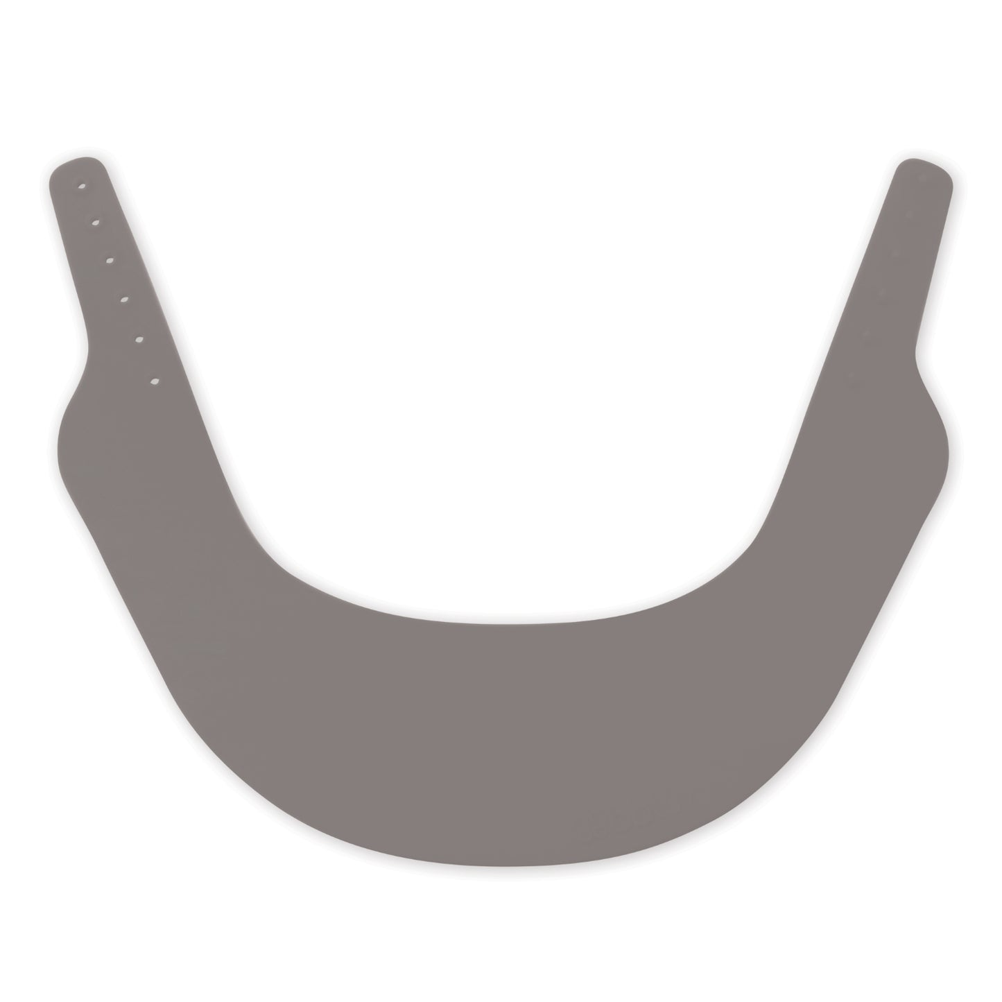 Gorro gris de BBLUV, vista frontal, diseño ergonómico