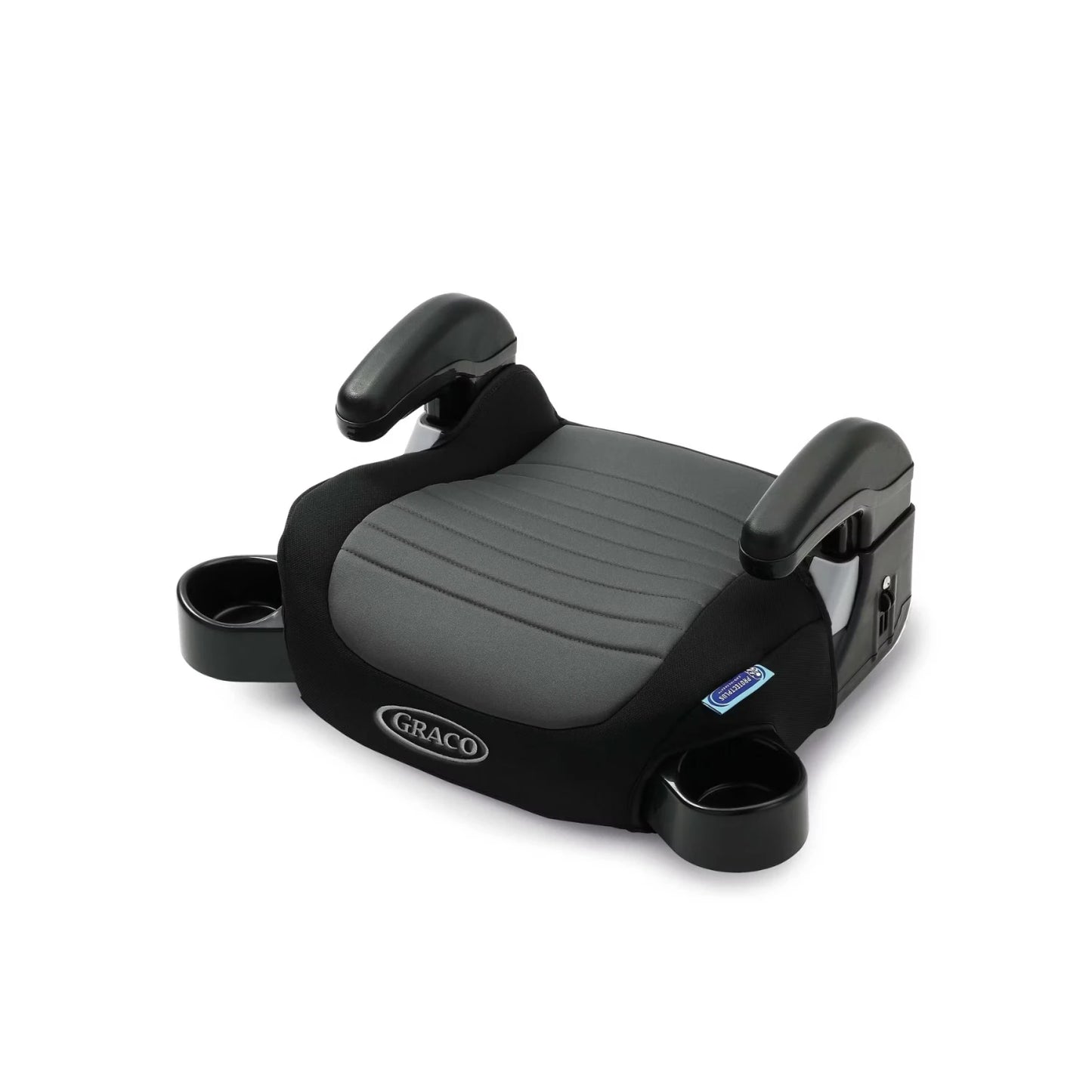silla booster negra GRACO vista frontal, ideal para niños en autos