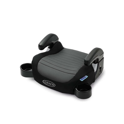 silla booster negra GRACO vista frontal, ideal para niños en autos