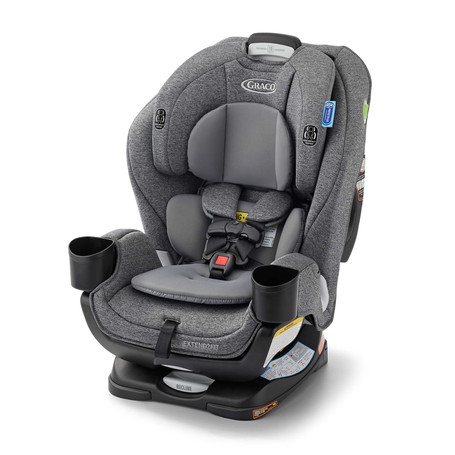 silla de auto Graco gris, vista lateral en hogar