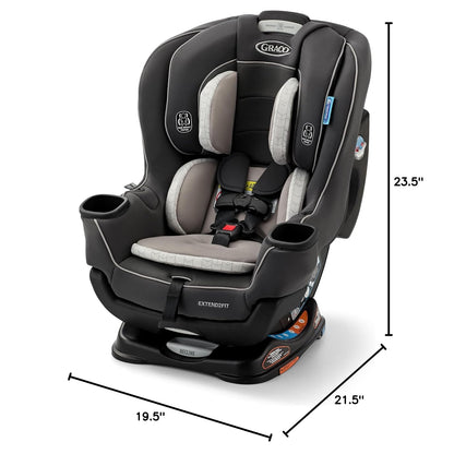 silla Graco negra con gris, vista frontal, ideal para seguridad infantil
