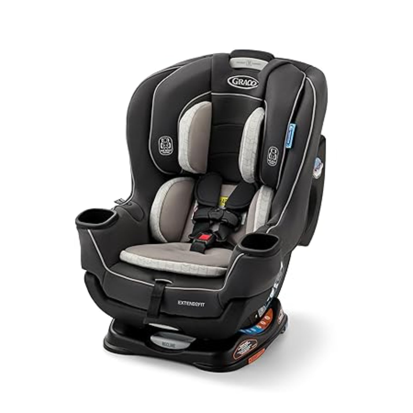 silla de auto Graco ExtenDuo negra, vista lateral, seguridad para niños