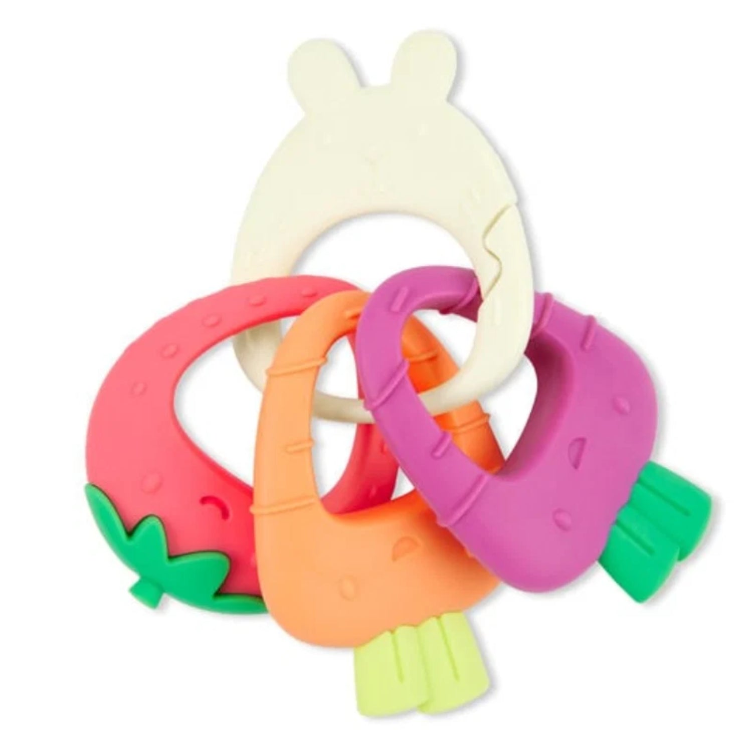 Juguete de granja, colores vibrantes, anillos para bebé, desarrollo sensorial.