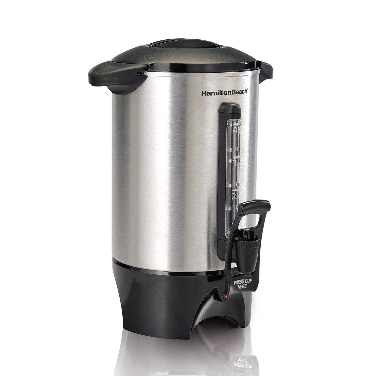 cafetera Hamilton Beach inoxidable, lado derecho, cocina moderna