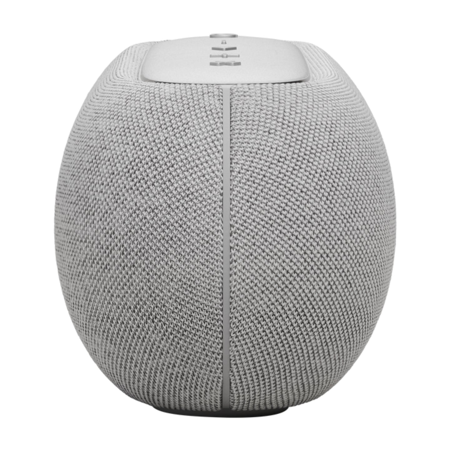 Parlante gris de HARMAN KARDON, vista frontal, diseño elegante y moderno