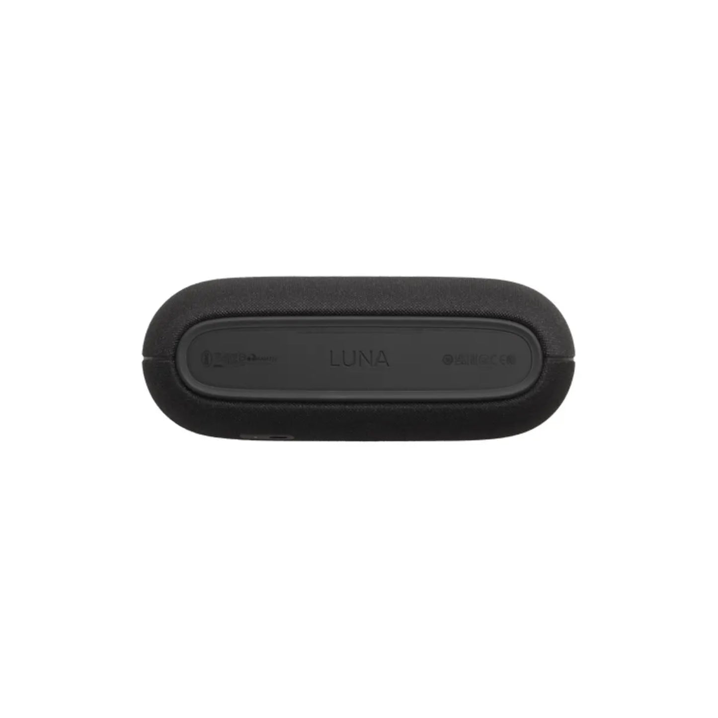 Parlante negro HARMAN KARDON vista superior, diseño compacto y moderno