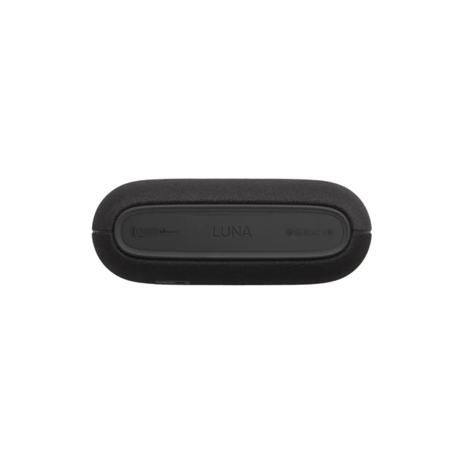 Parlante negro HARMAN KARDON vista superior, diseño compacto y moderno