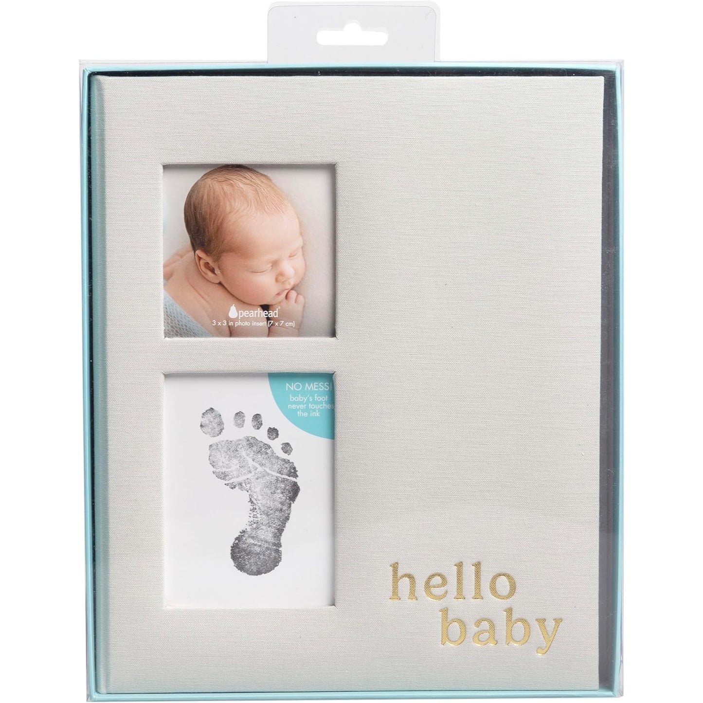 Marco de fotos Hello Baby con huella y foto, regalo para recién nacidos