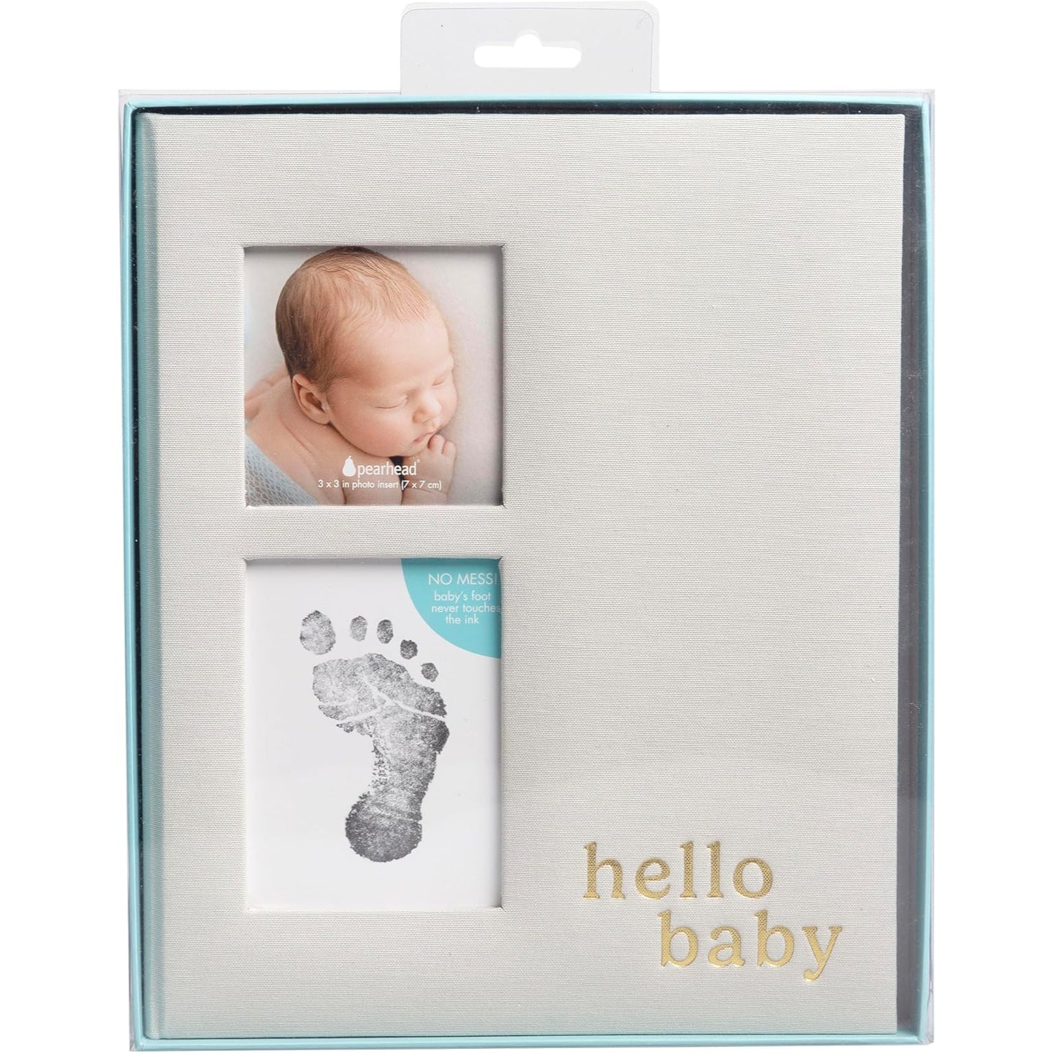 Marco de fotos Hello Baby con huella y foto, regalo para recién nacidos
