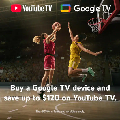 Publicidad de Google TV con jugadores de baloncesto en acción