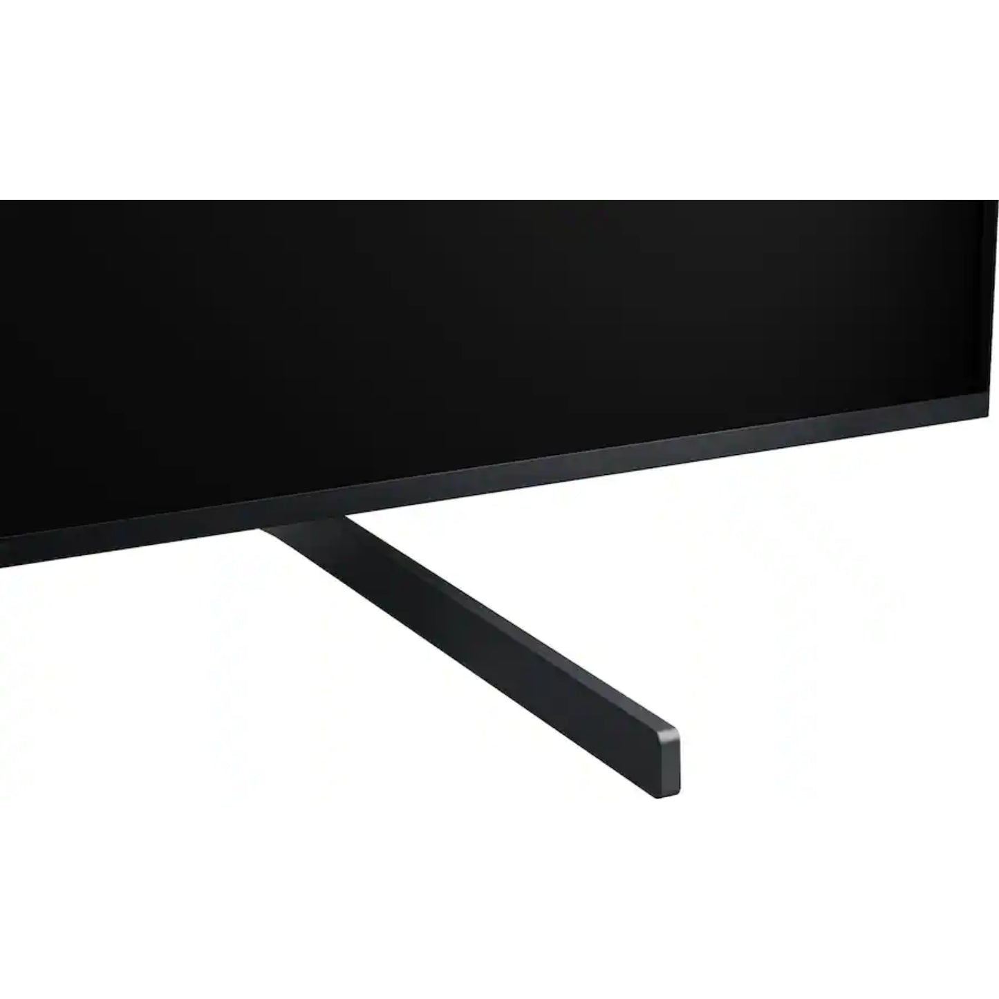 Televisor QLED HISENSE negro, vista posterior con soporte elegante