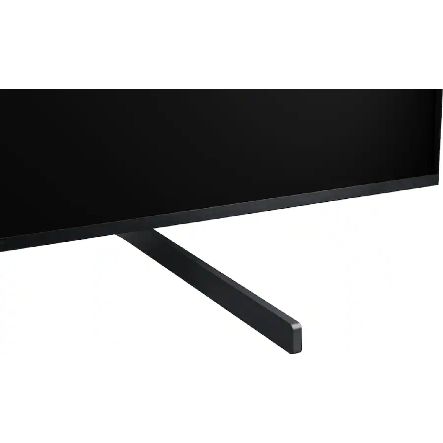 Televisor QLED HISENSE negro, vista posterior con soporte elegante