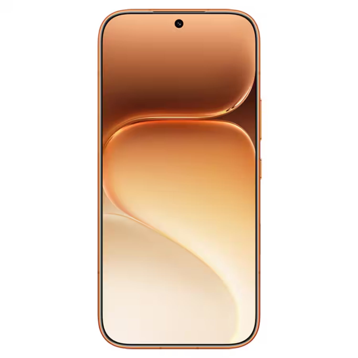 celular HONOR naranja frontal, pantalla clara y elegante