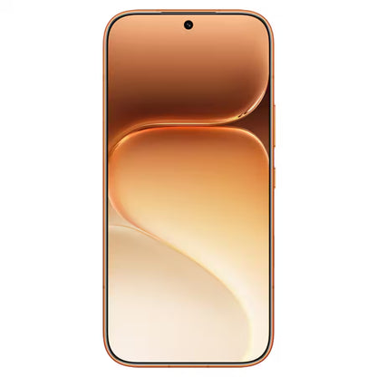 celular HONOR naranja frontal, pantalla clara y elegante
