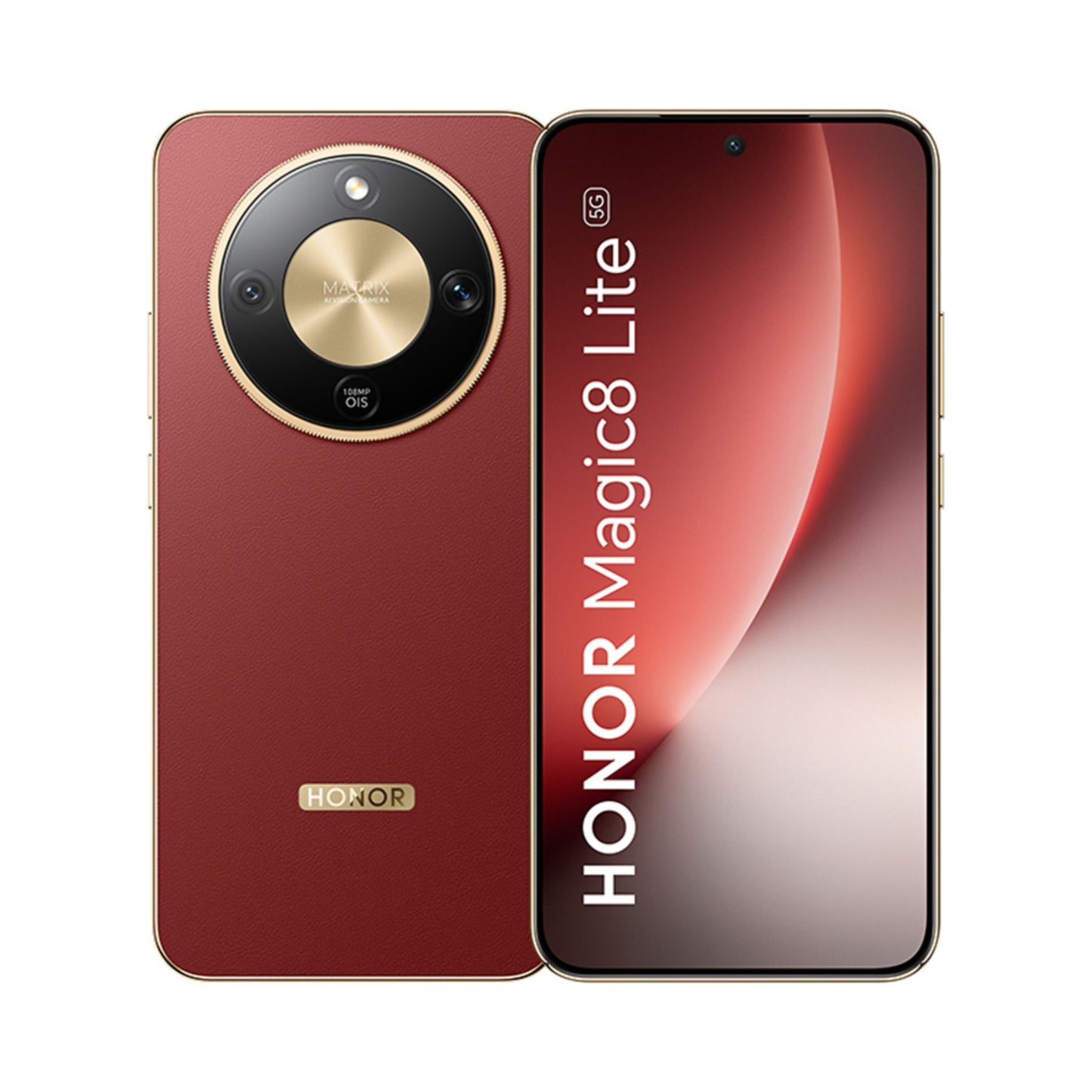 Teléfono HONOR Magic 8 Lite 8GB 256GB en color rojo con pantalla brillante y elegante diseño, Honor Magic 8 Lite 8GB 256GB precio.
