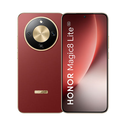 Teléfono HONOR Magic 8 Lite 8GB 256GB en color rojo con pantalla brillante y elegante diseño, Honor Magic 8 Lite 8GB 256GB precio.