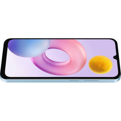 Honor teléfono inteligente azul vista frontal con pantalla brillante