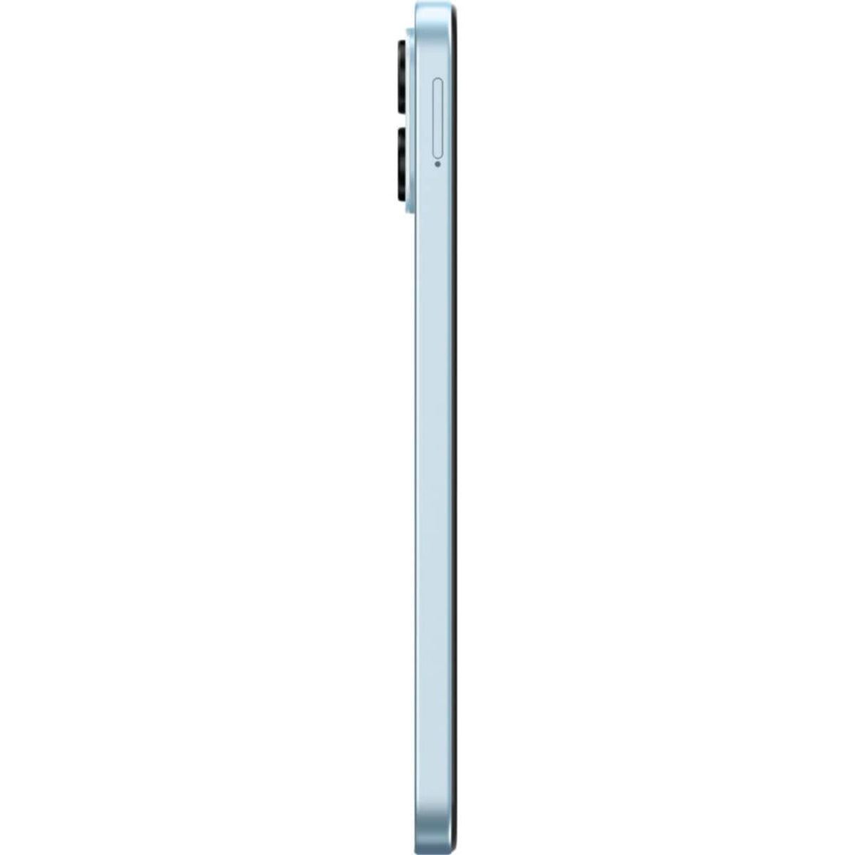 Honor teléfono azul vista lateral, diseño delgado