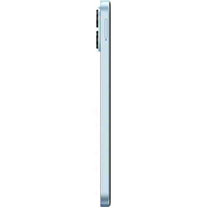 Honor teléfono azul vista lateral, diseño delgado