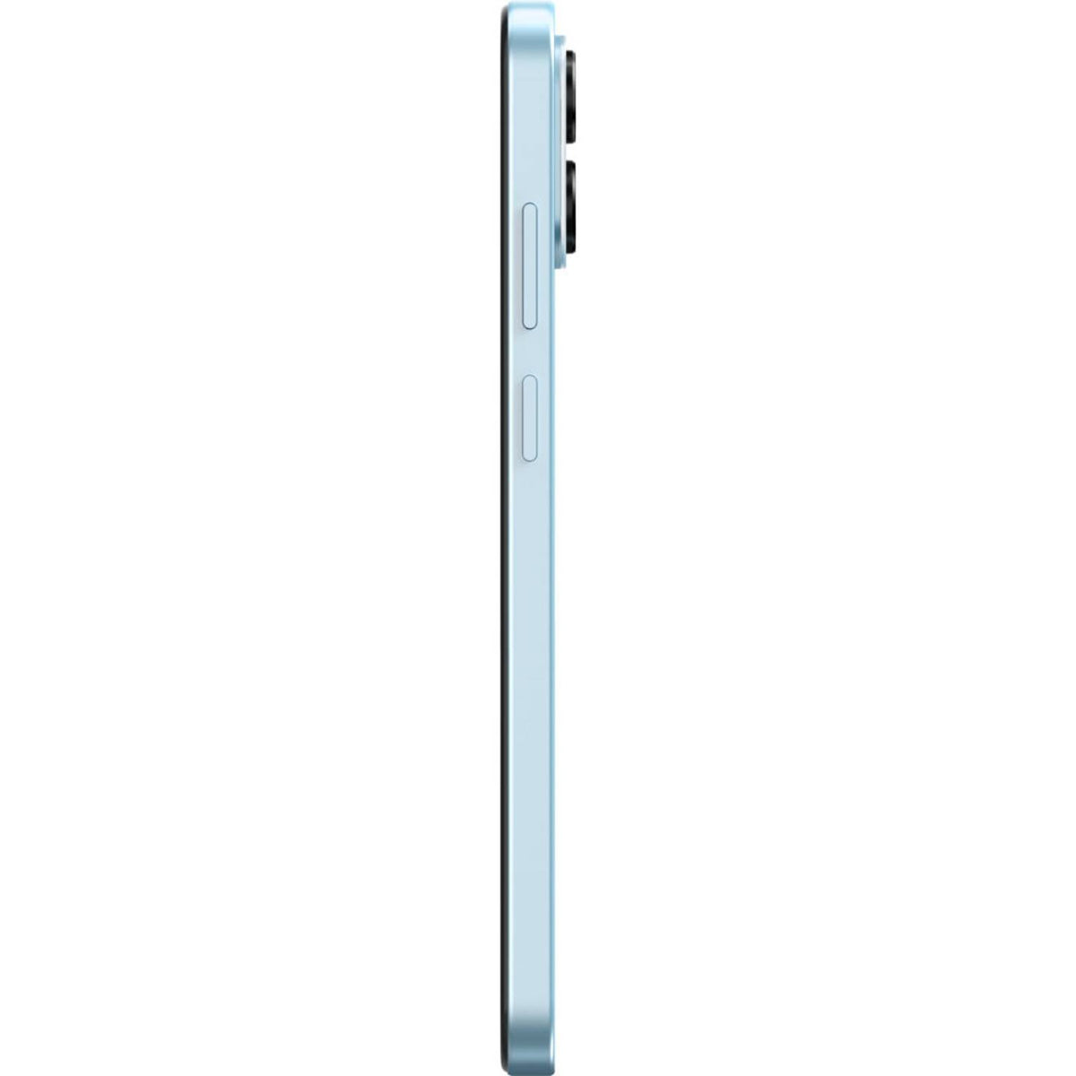 Honor teléfono azul perfil lateral, diseño delgado y moderno