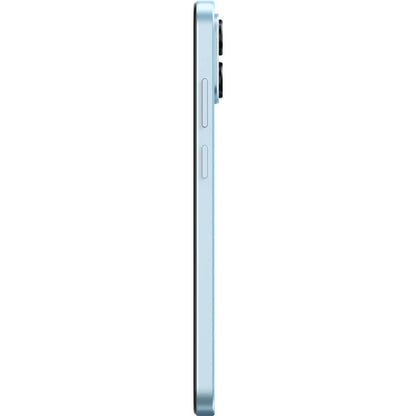 Honor teléfono azul perfil lateral, diseño delgado y moderno