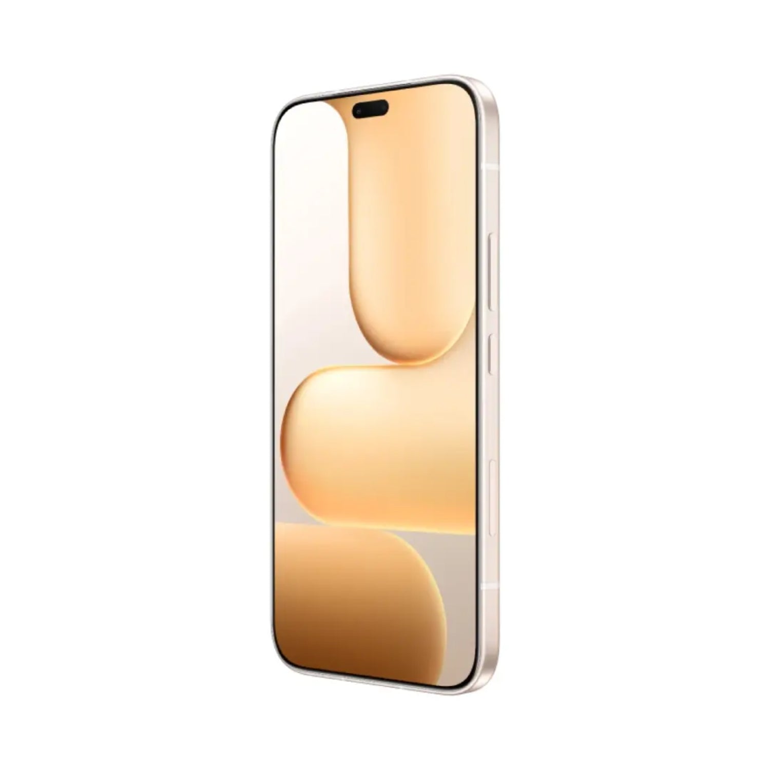 Honor teléfono móvil dorado, vista lateral, elegante diseño moderno