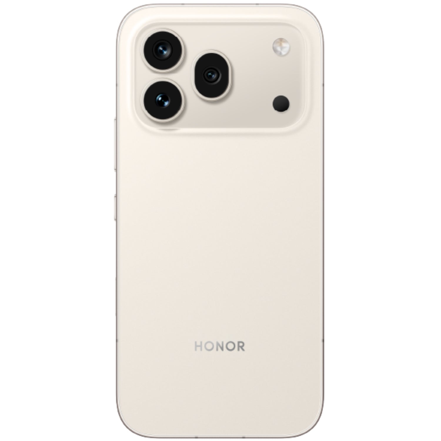 smartphone HONOR blanco vista trasera con cámara triple