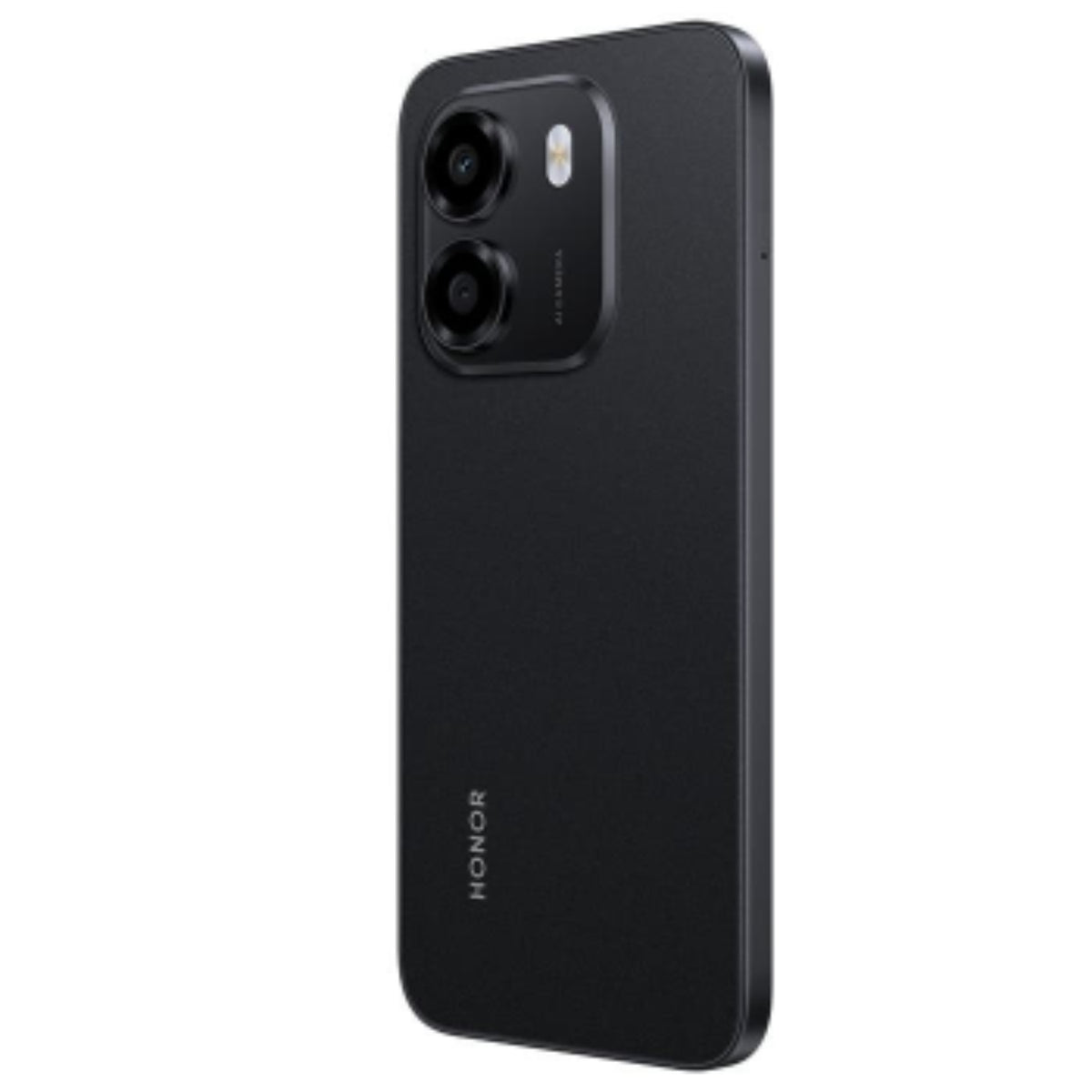 Teléfono Honor negro, vista trasera, elegante y moderno