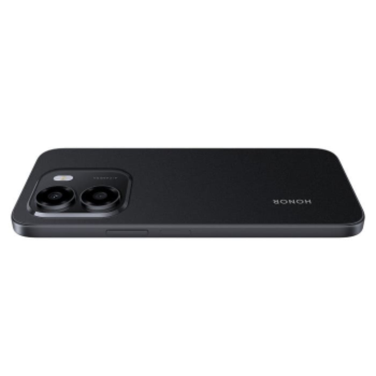 Smartphone Honor negro, vista trasera con doble cámara