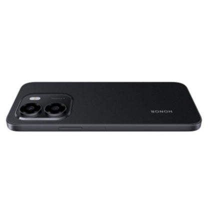 Smartphone Honor negro, vista trasera con doble cámara