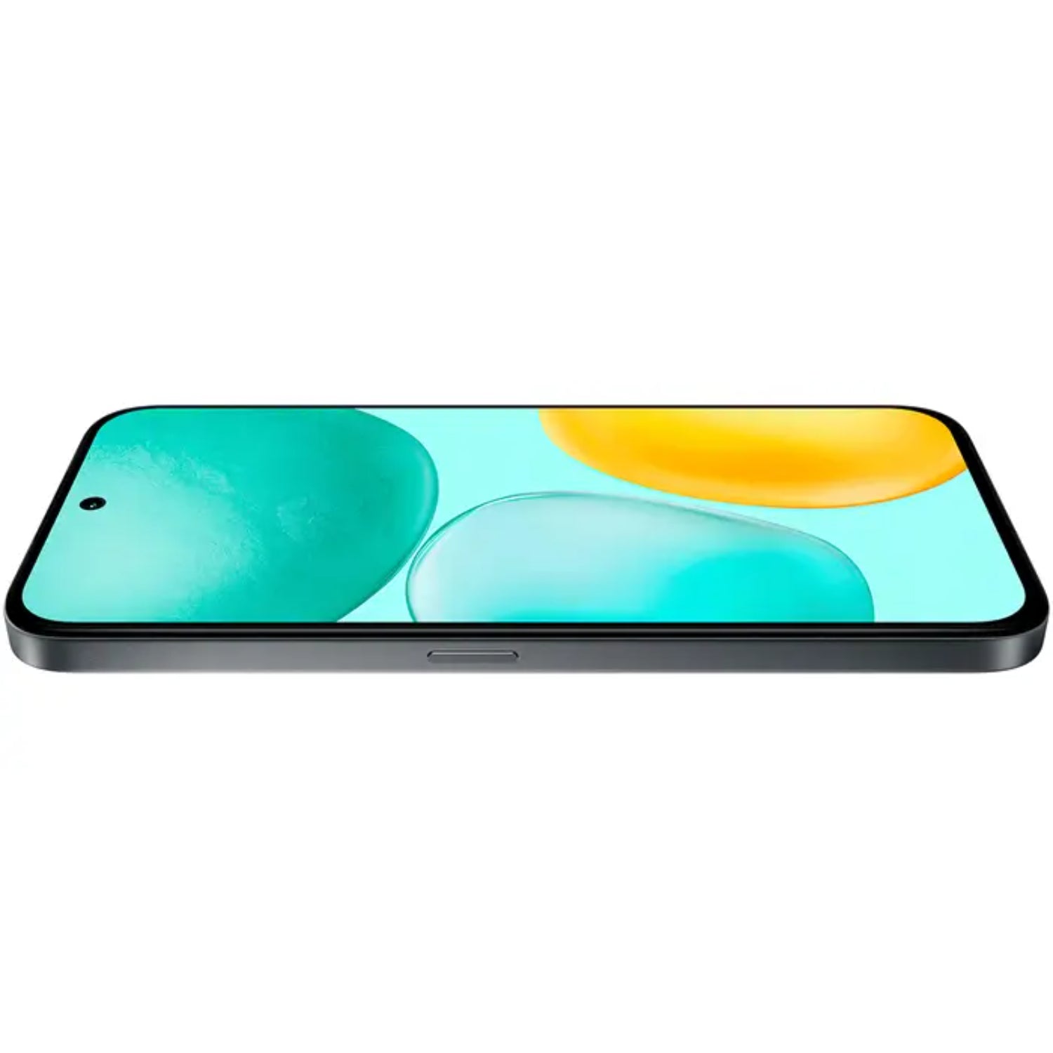 Teléfono HONOR color negro, vista lateral, diseño moderno y elegante