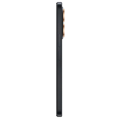 Teléfono HONOR negro perfil lateral, diseño elegante y delgado
