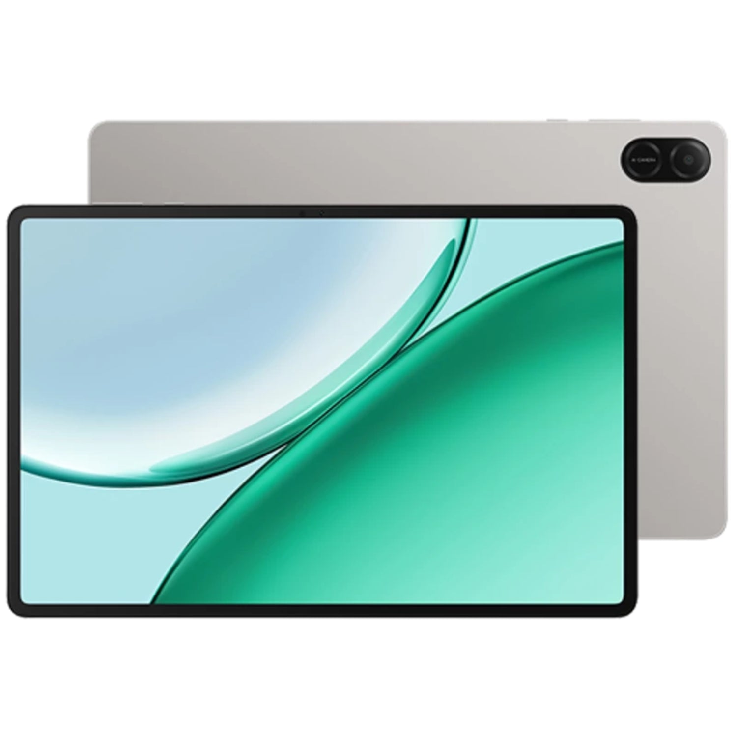 Tablet HONOR gris, vista frontal y trasera, ideal para entretenimiento