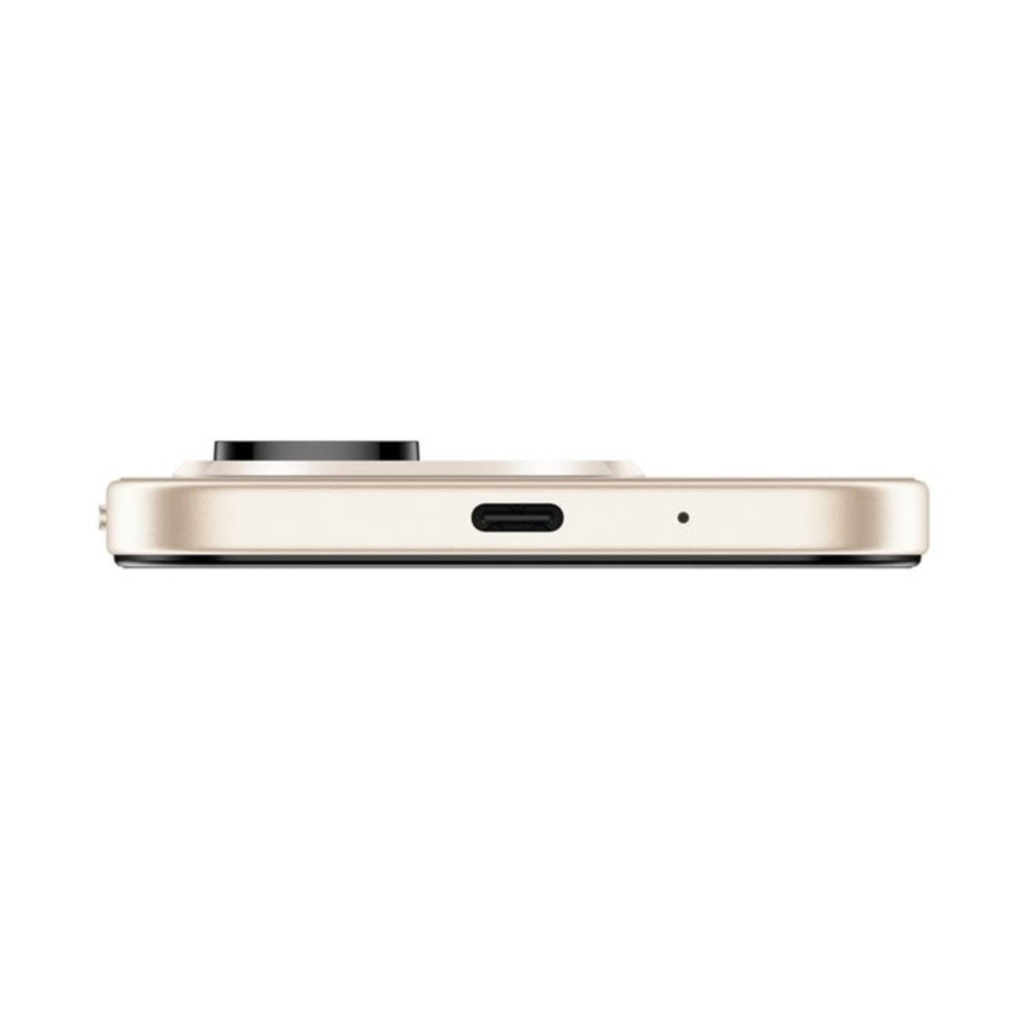 Smartphone Honor dorado, vista lateral con puerto USB-C