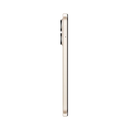 Teléfono Honor dorado de perfil, elegante y delgado