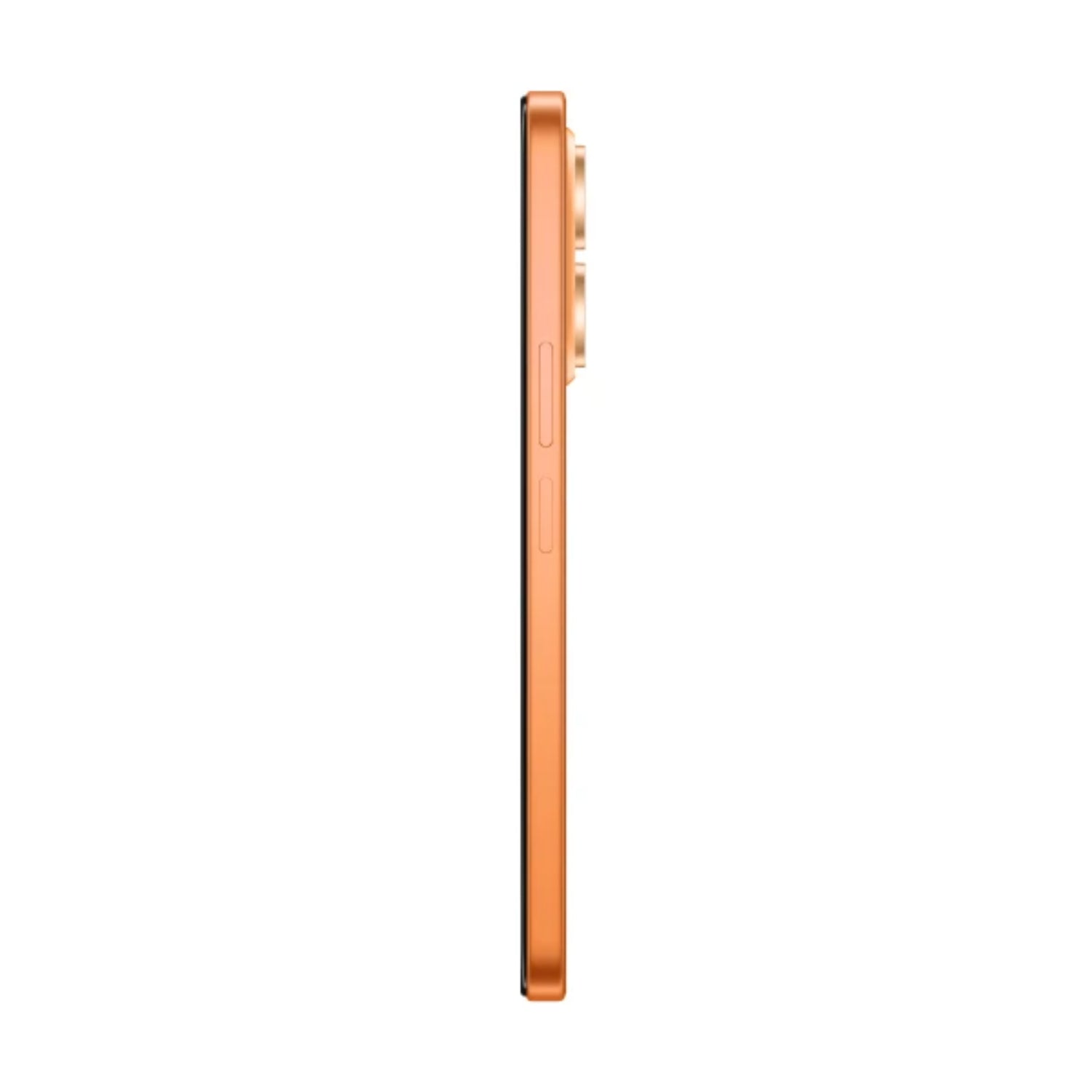 Honor teléfono naranja perfil lateral, elegante y delgado
