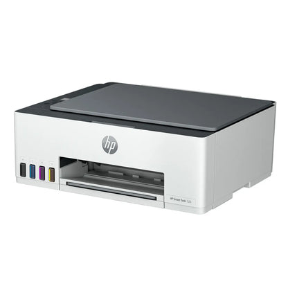 Impresora HP Smart Tank 515 blanca, vista frontal, ideal para oficina en casa