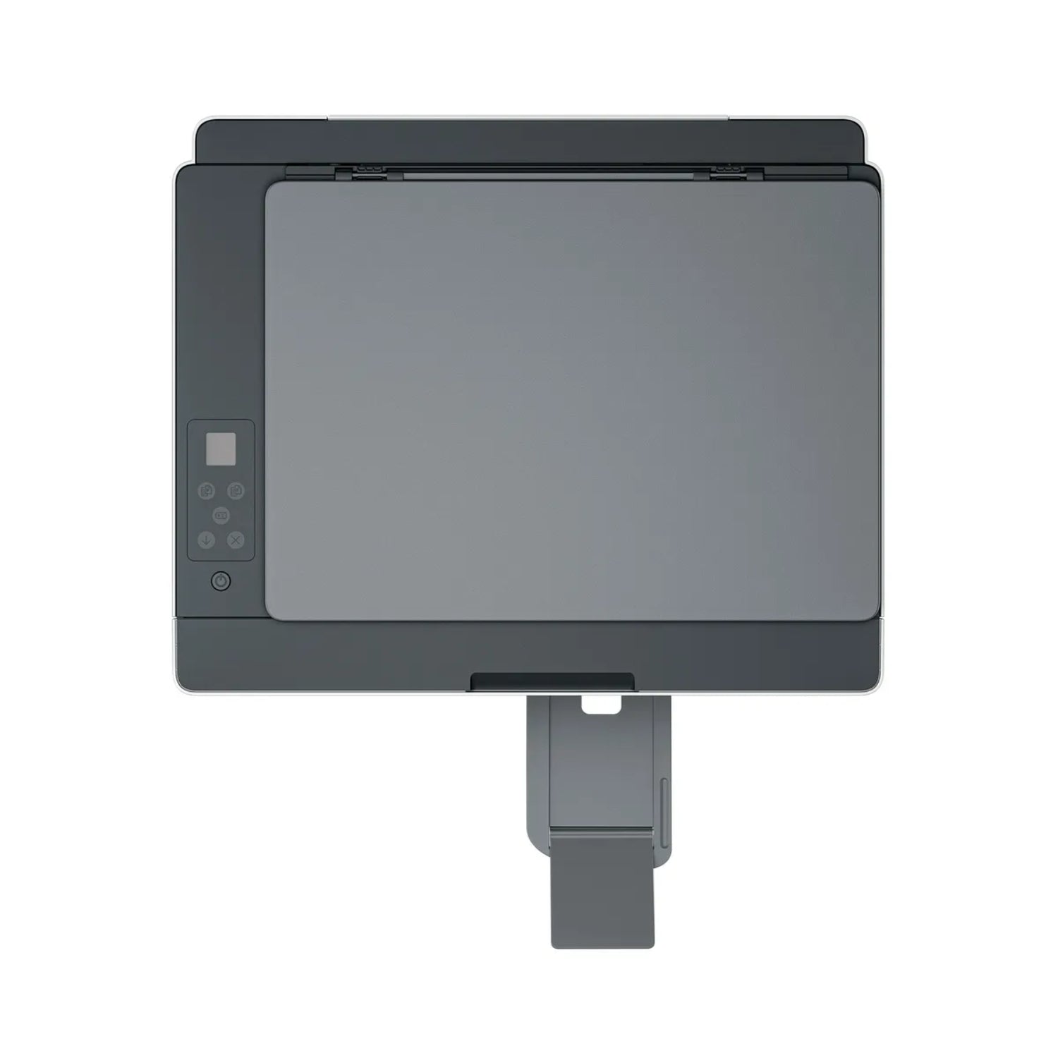 Impresora HP gris vista superior, ideal para oficina en casa