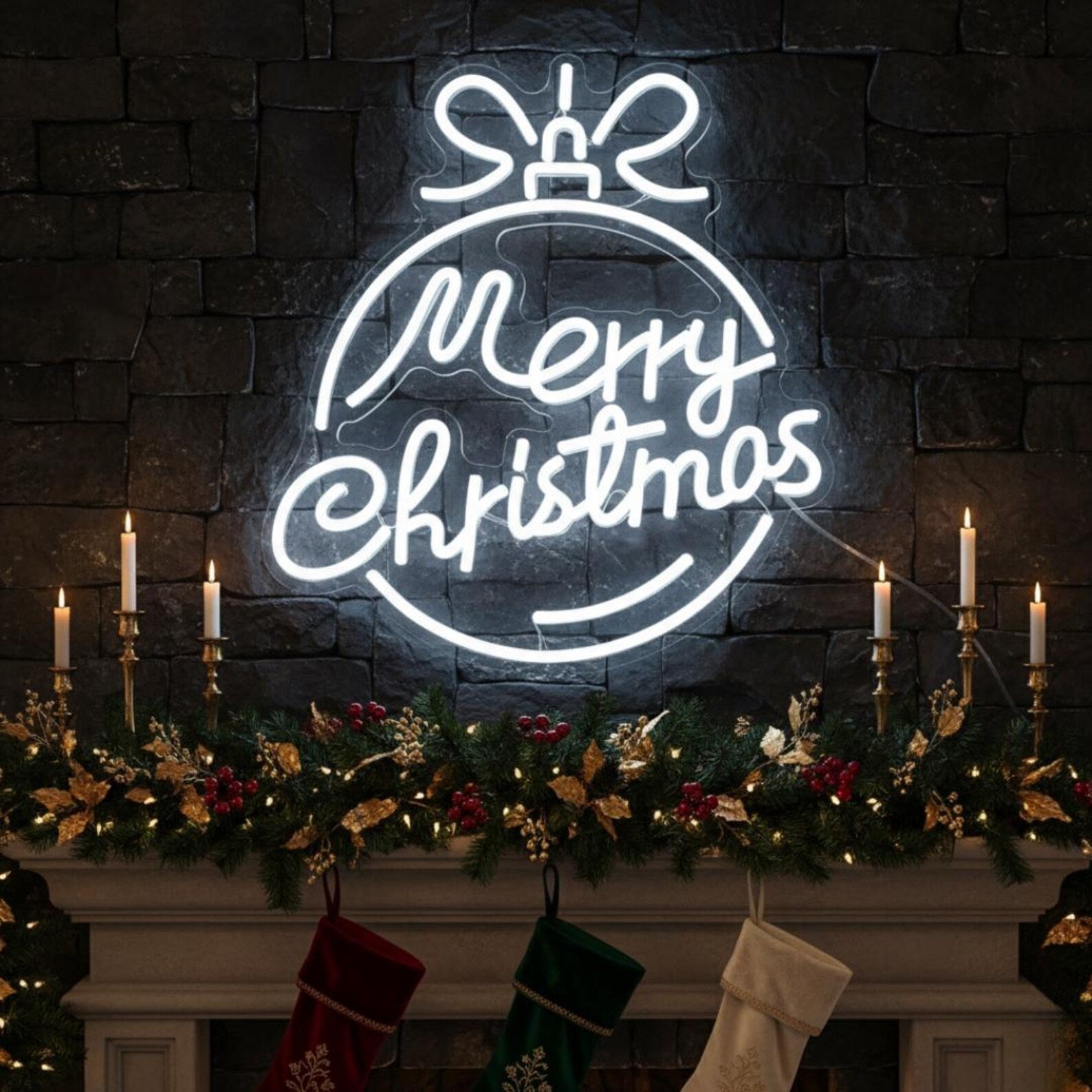 NAV ADORNO LUZ BLOC NEON XMAS