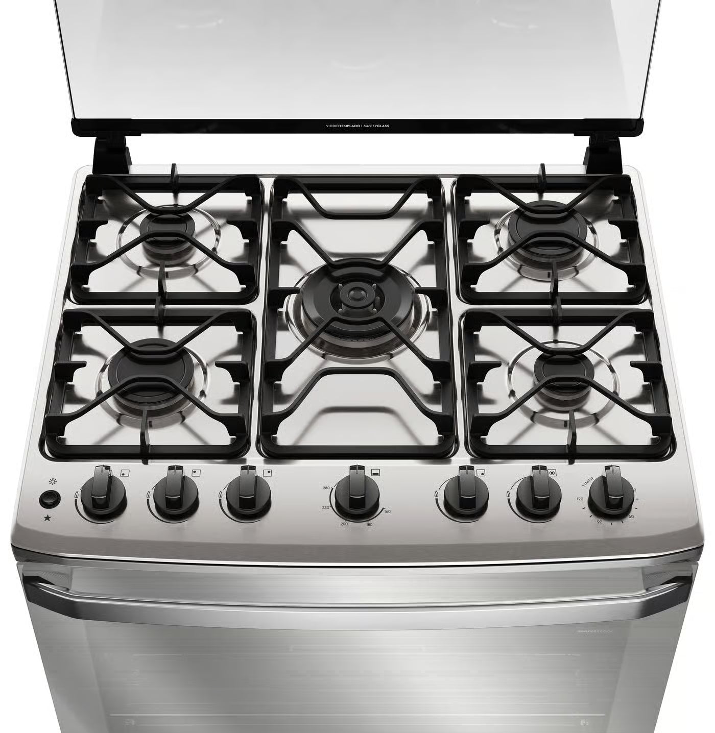 Estufa a Gas Frigidaire 30" 5 Quemadores Acero Inoxidable FKGO30Z5BZM