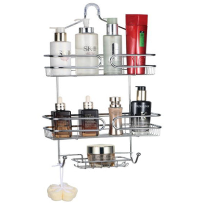 ORGANIZADOR DE METAL PARA DUCHA 3 NIVELES COLOR PLATEADO