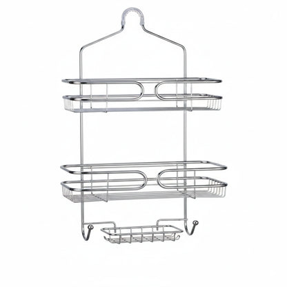 ORGANIZADOR DE METAL PARA DUCHA 3 NIVELES COLOR PLATEADO