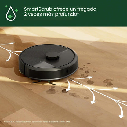 Aspiradora robot iRobot Roomba 105 Honduras en acción, limpiando con tecnología SmartScrub en un suelo de madera