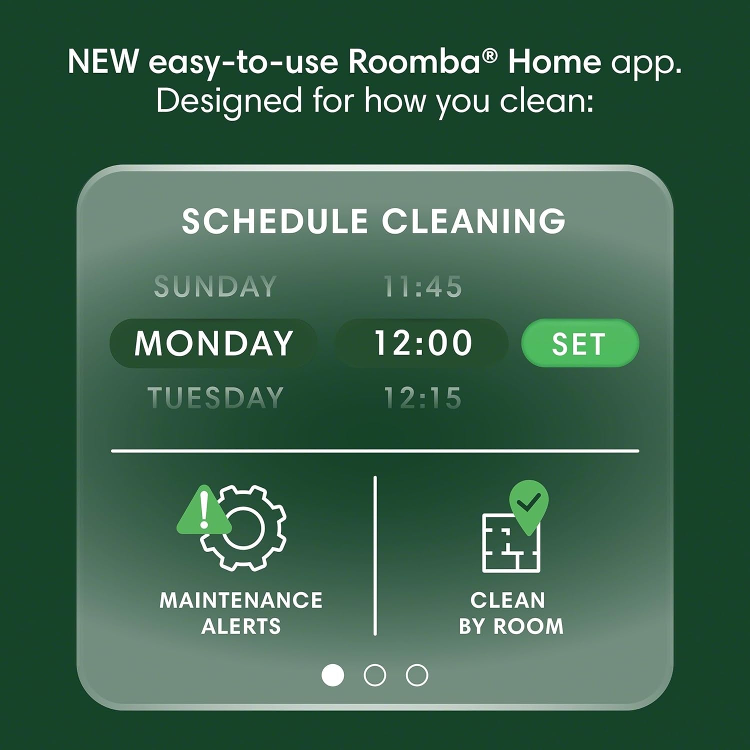 app iRobot Roomba 105 programación de limpieza, interfaz sencilla