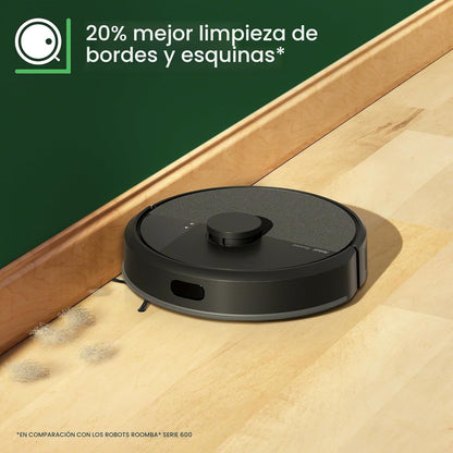 Aspiradora robot iRobot Roomba 105 Honduras, vista frontal en suelo con bordes limpios