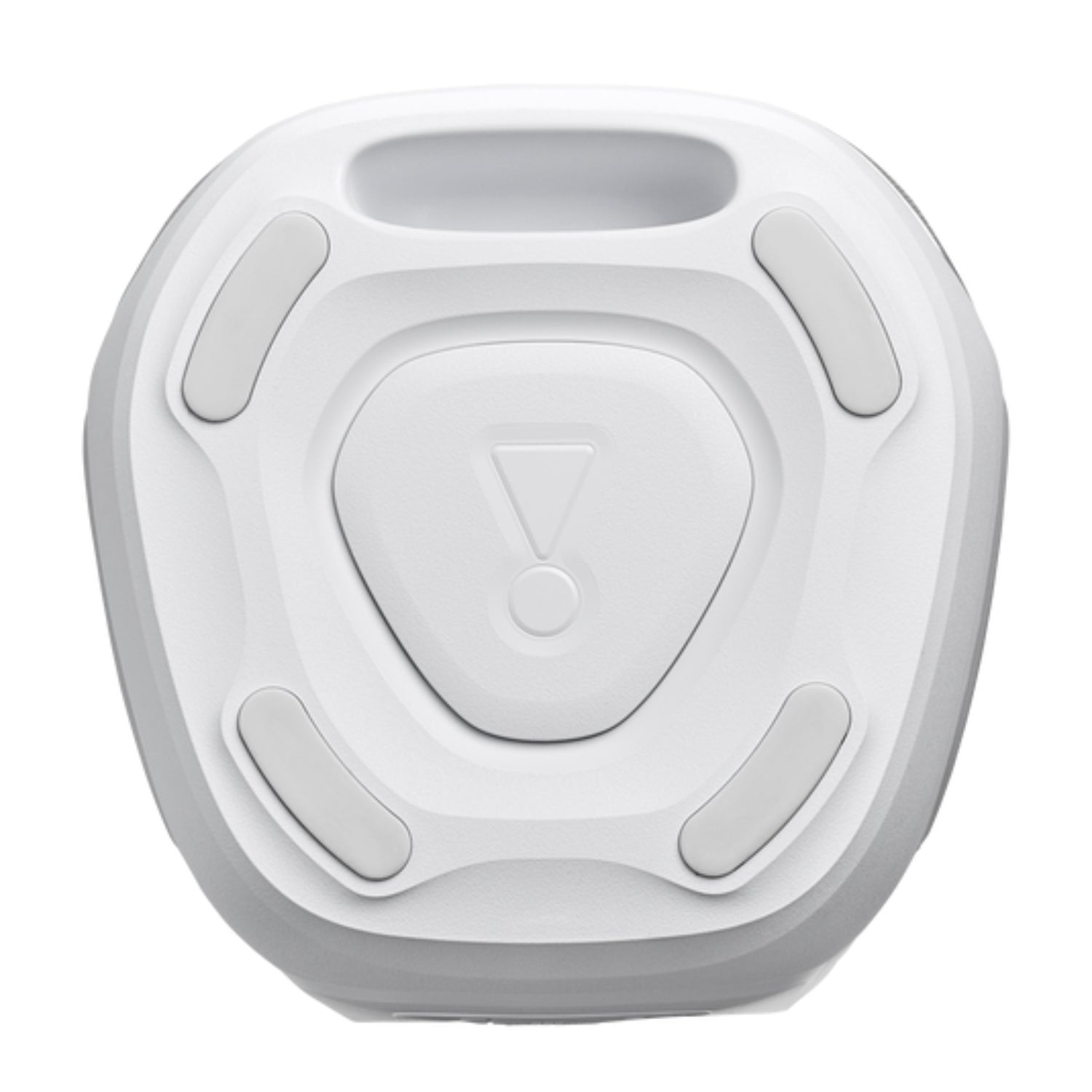 JBL altavoz Bluetooth blanco frontal, portátil y elegante