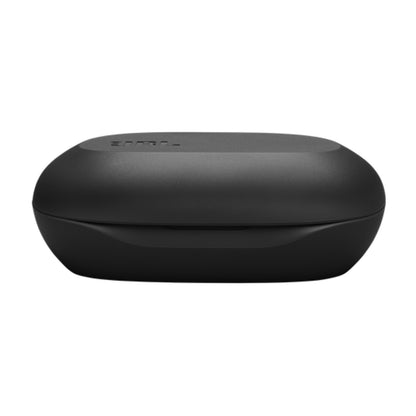 estuche negro de audífonos inalámbricos JBL, vista lateral