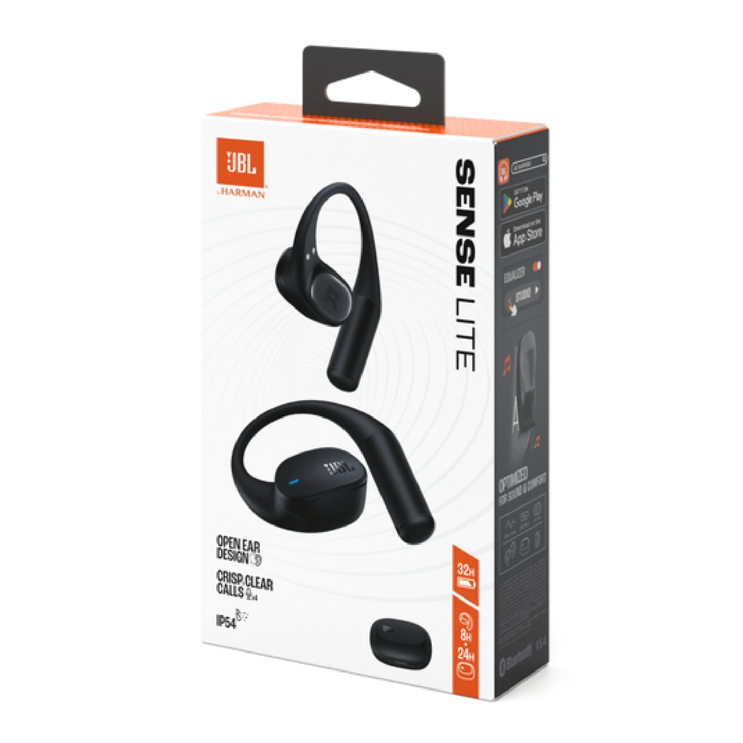 audífonos inalámbricos JBL Sense Lite, caja frontal en fondo blanco