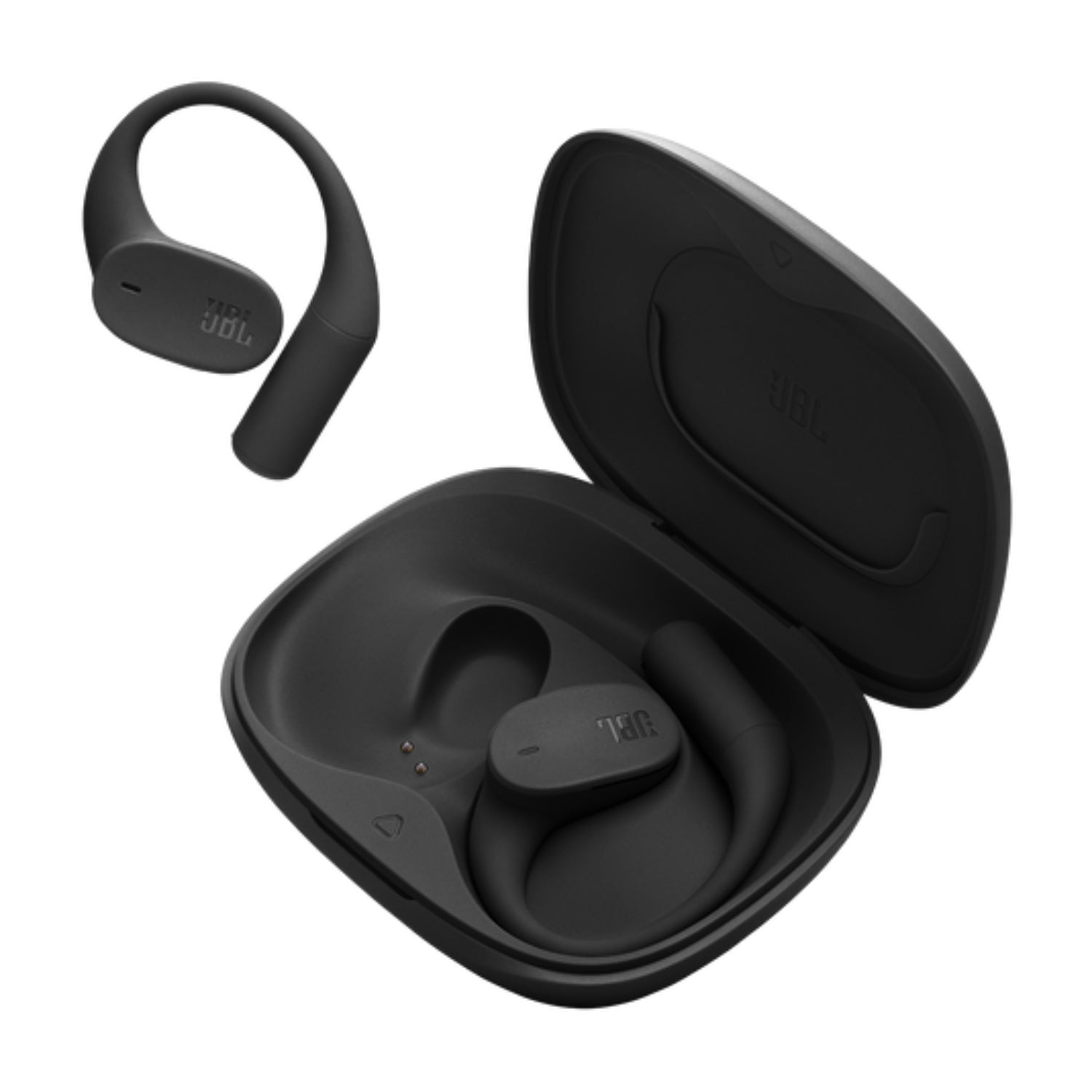 Audífonos inalámbricos JBL negros con estuche de carga