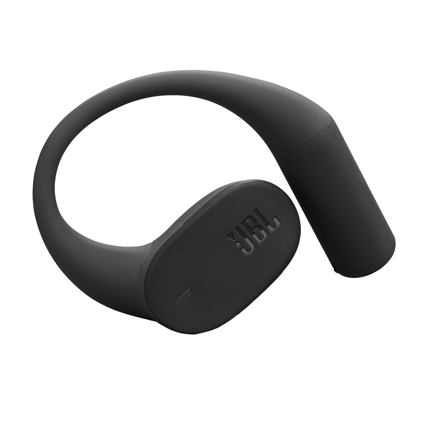Audífonos inalámbricos JBL negros, vista lateral en uso